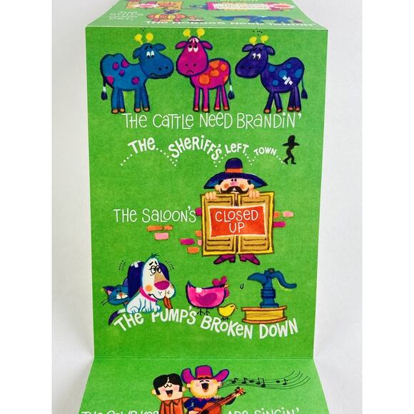 Vintage Hallmark Trifold Greeting Card Farm Funny RARE Get Well Horses Puppy Sad - Picture 4 of 9